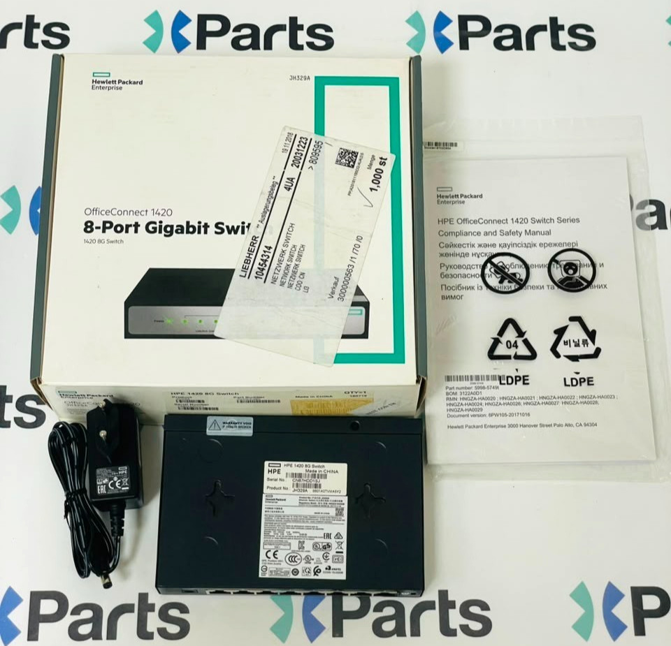 HPE OfficeConnect JH329A 8-Port Unmanaged Switch HNGZA-HA0028 JH329A-61002