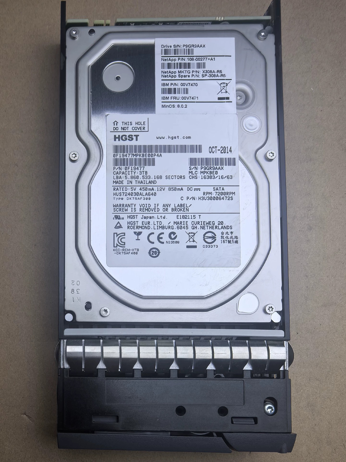 NetApp X308A-R5 108-00255+A0 46X9932 46X9931 3T SATA 3TB Hard Drive