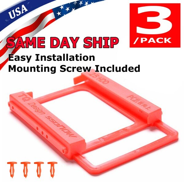 3X 2.5" to 3.5" Bay SSD Flex Hard Drive HDD Mounting Bracket Adapter Dock / Tray