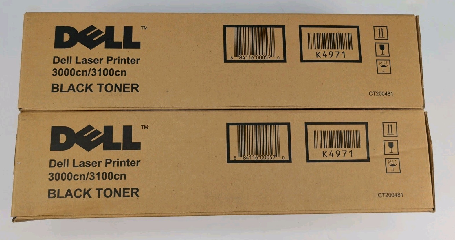 2 Pack Genuine Dell 3000cn/3100cn Black Laser Toner CT200481 NEW Genuine