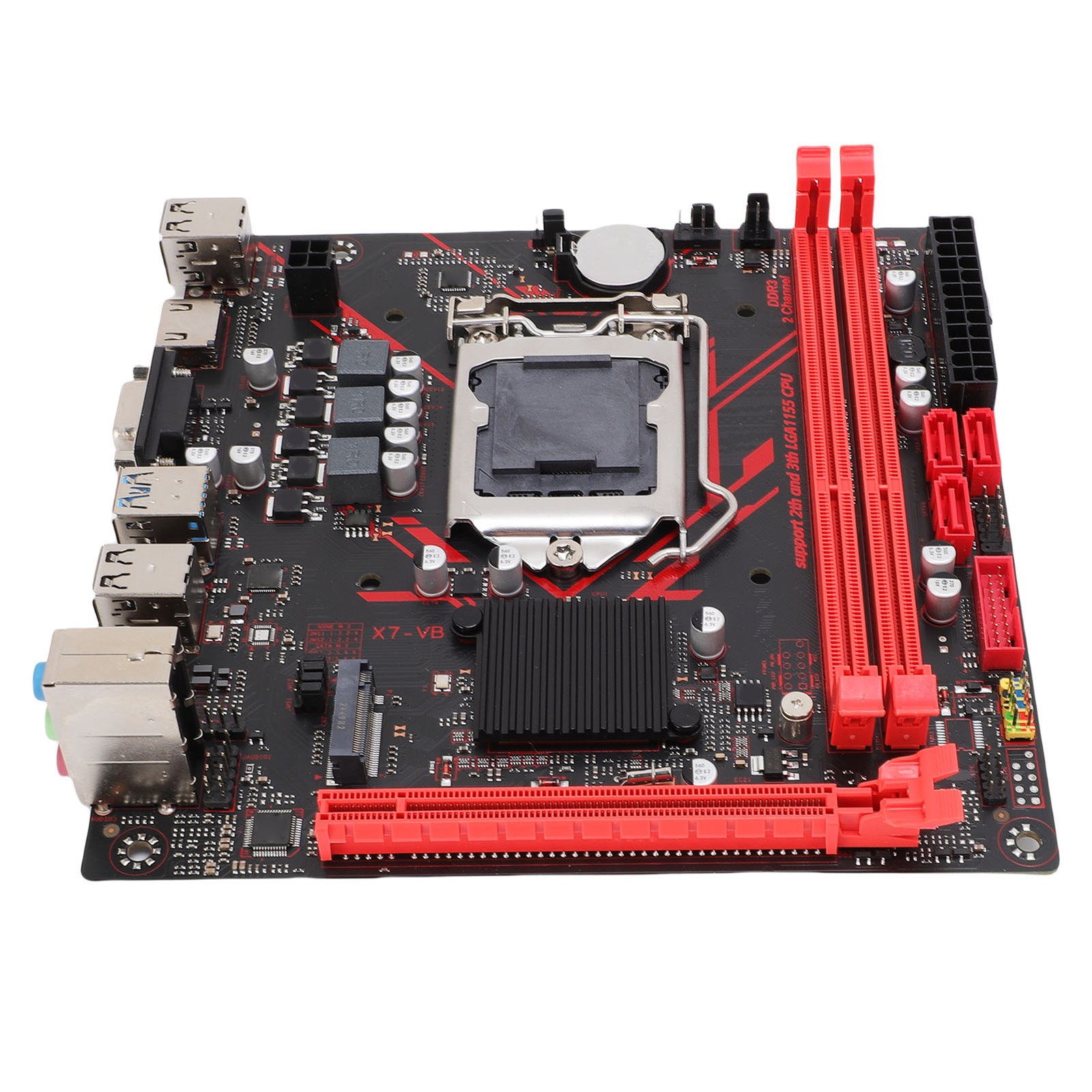 B75 Mining Motherboard For LGA1155 6Gbps ITX Motherboard 2xDDR3 3xSerial AT ZBZQ