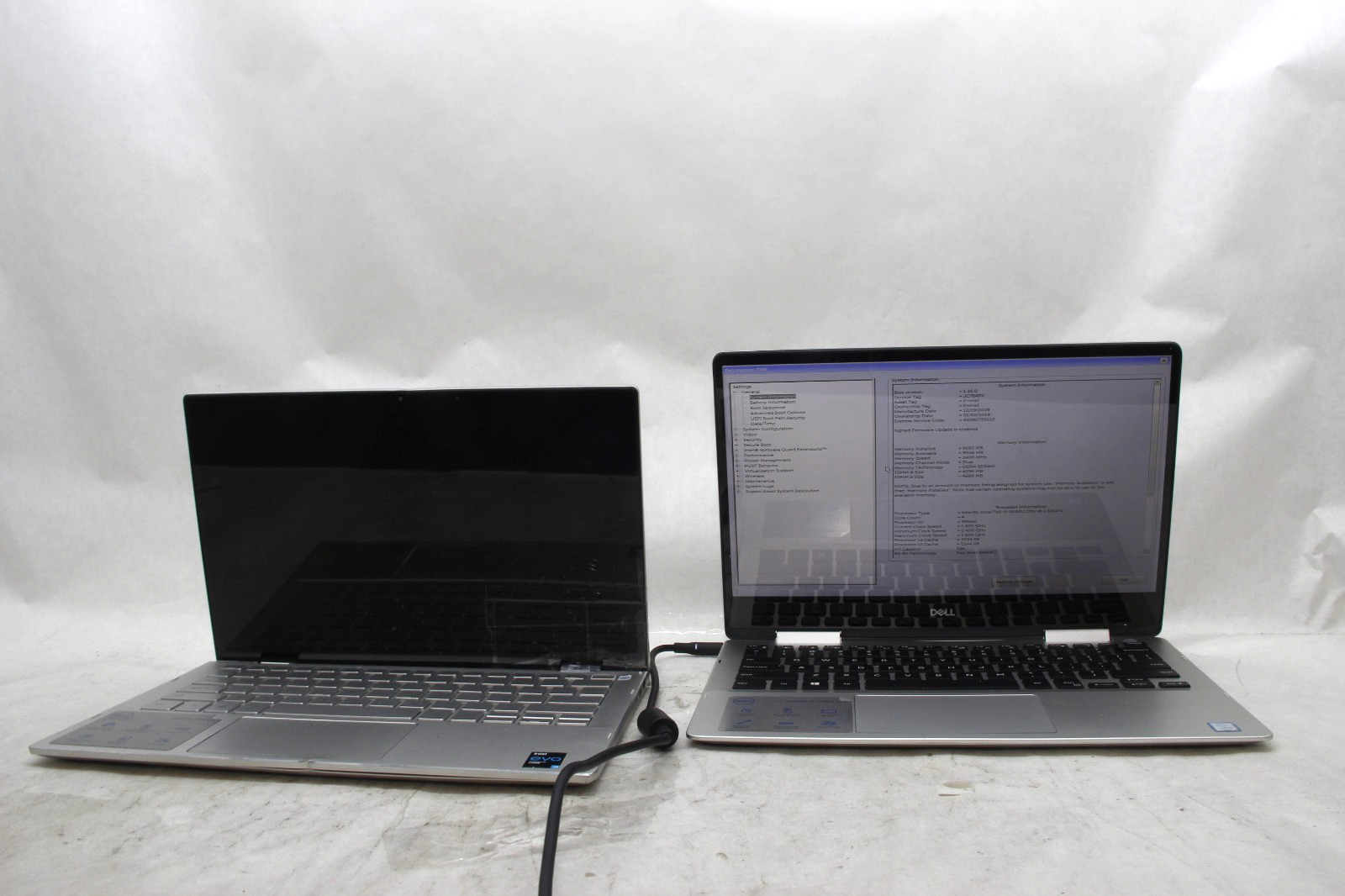 Lot of 1 Dell Inspiron 7306 & 1 7386 14" Laptops i5 8 GB RAM NO SSDS AS-IS