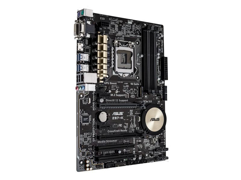 For ASUS Z97 K motherboard Z97 LGA1150 4*DDR3 32G HDMI+DVI+VGA ATX Tested ok