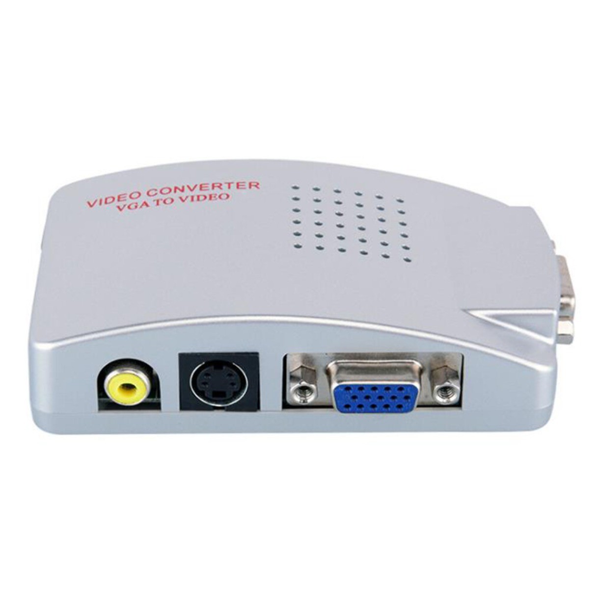 PC Laptop CCTV VGA To TV AV RCA S-Video Converter Adapter Box Composite HDTV LCD