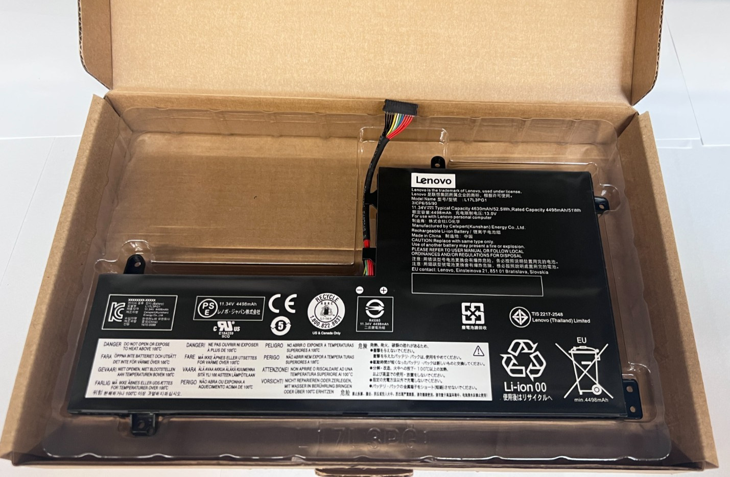 Genuine L17M3PG2 Y540-17IRH Battery L17c3pg2 Legion Y530-15ICH Y540-15IRH-PG0