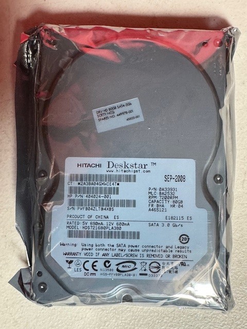 Hitachi Deskstar  HDS721680PLA380 - 80GB 3.5" SATA (3GB/S) HDD