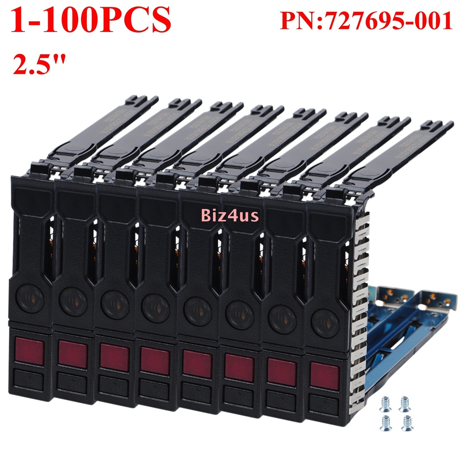 Lot 2.5" SFF SAS NVMe Drive Tray Caddy 727695-001 for HP DL360 DL380 G10 Gen 10