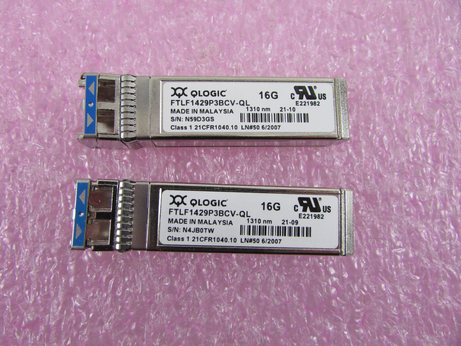 Lot of 2 NEW QLogic FTLF1429P3BCV-QL 1310NM 16GB 10KM LR SFP+ Transceivers