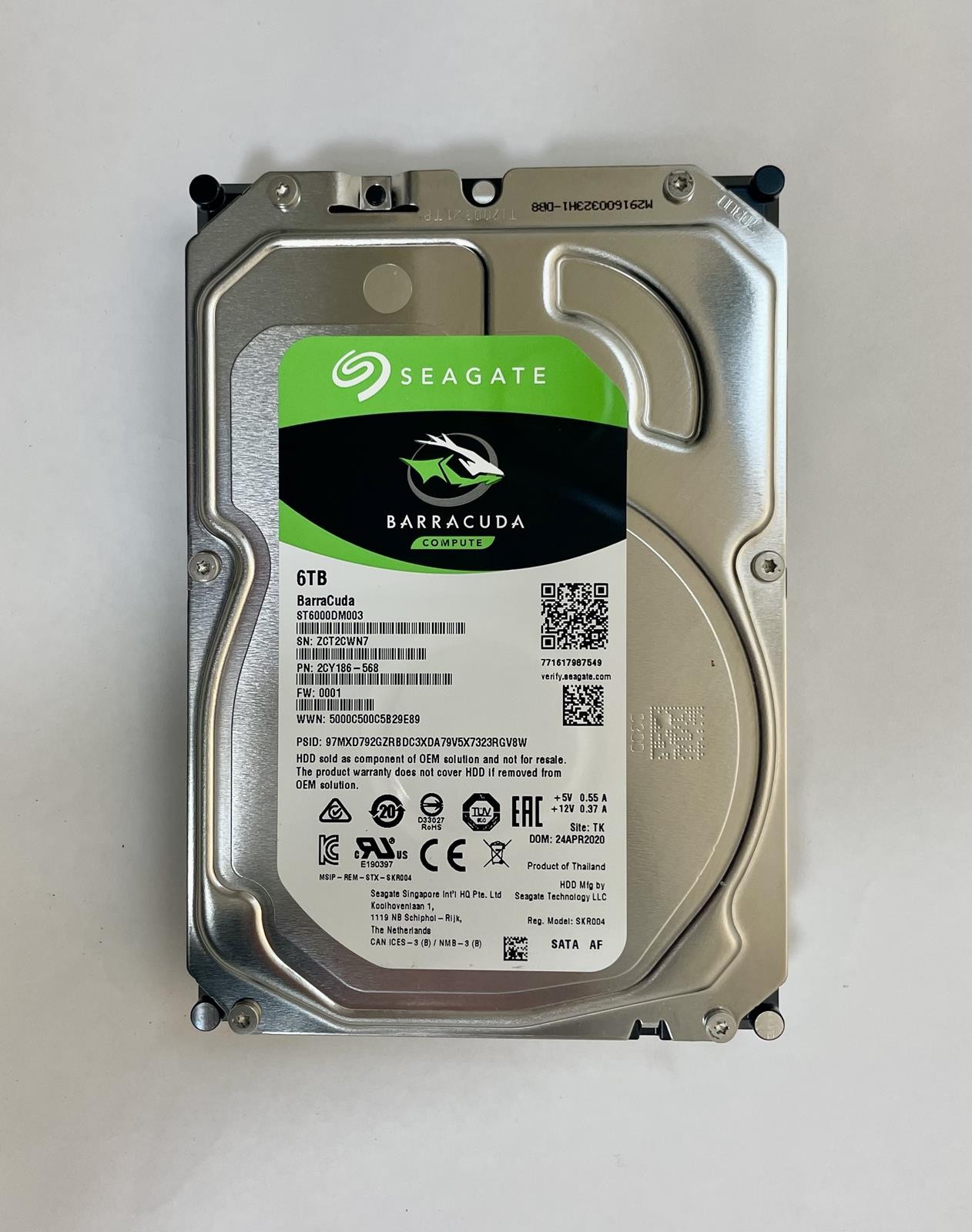 SEAGATE Barracuda ST6000DM003 6TB 3.5" SATA Internal HDD