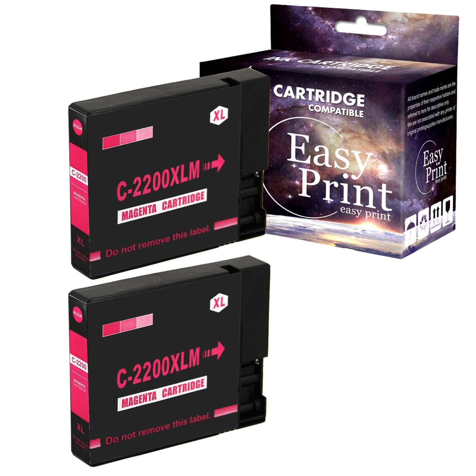 2PK PGI2200XL Magenta Ink Cartridge for Canon Maxify MB5420 iB4020 iB4120