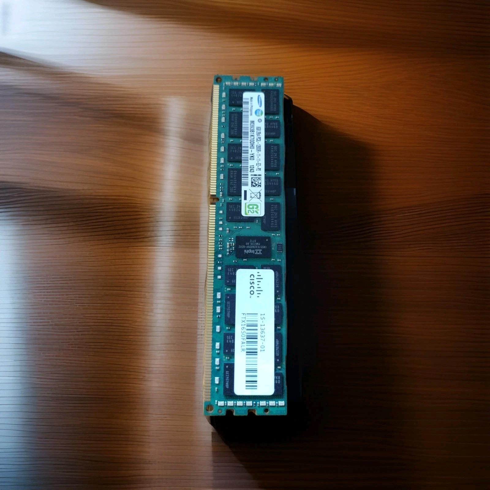 Samsung 8GB PC3L-12800R-11-11-E2-P2, ECC REG 2Rx4 Server M393B1K70DH0-YK