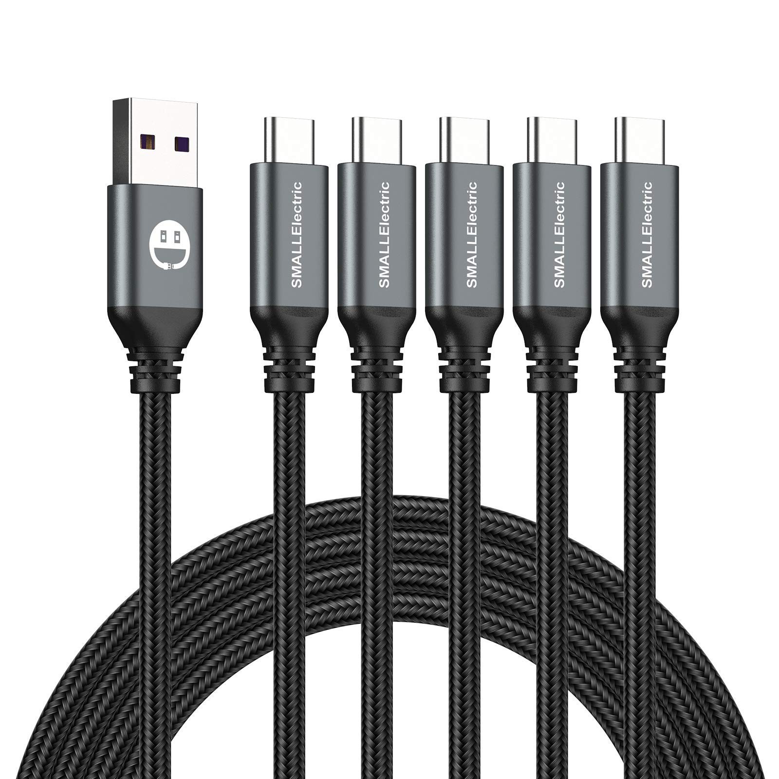 Usb C Cable 5 Pack 6Ft, Usb A To Type C Fast Charger Cord 3A Braided Usb A To…