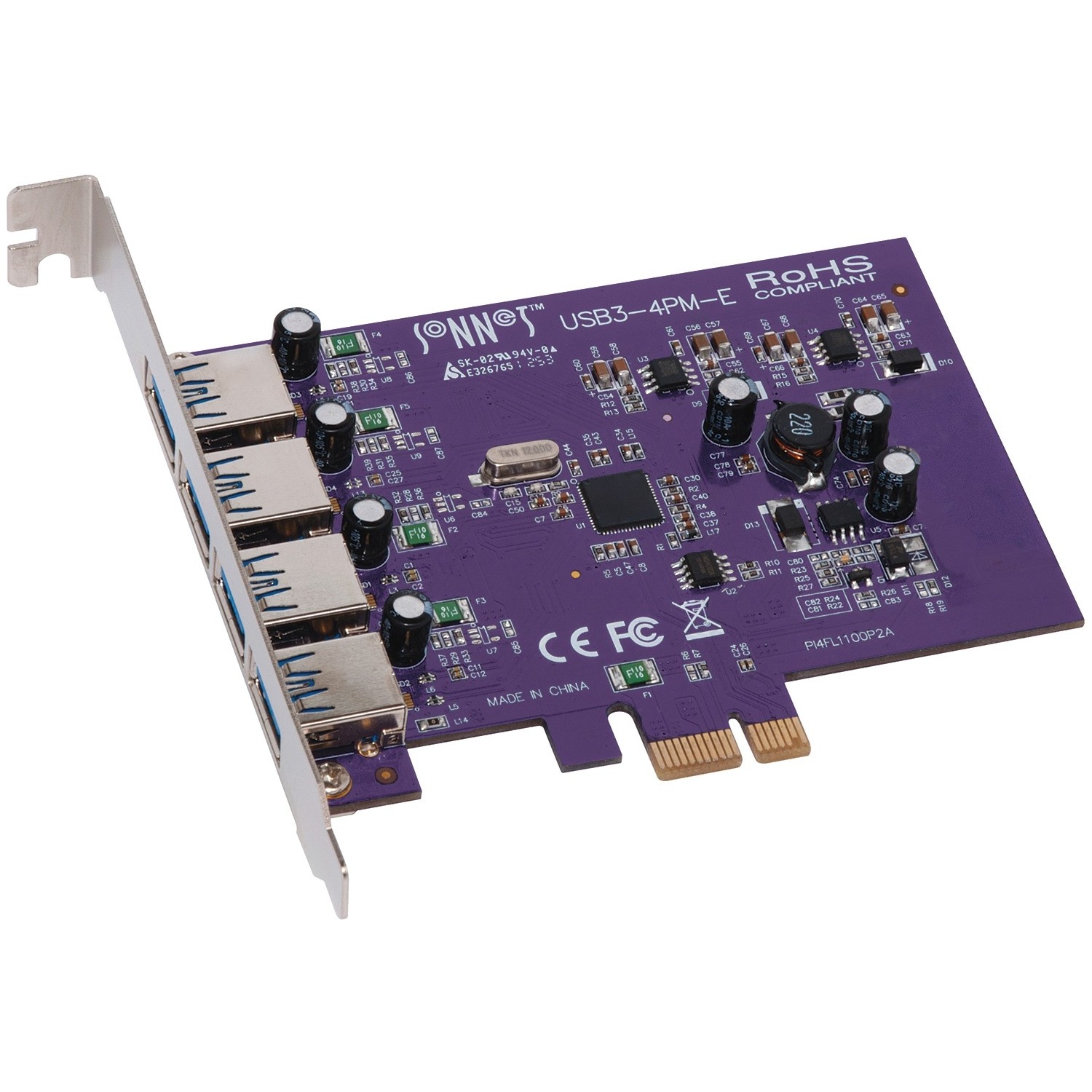 Sonnet USB34PME 4-Port USB 3.0 PCIe Card - Mac/PC Compatible