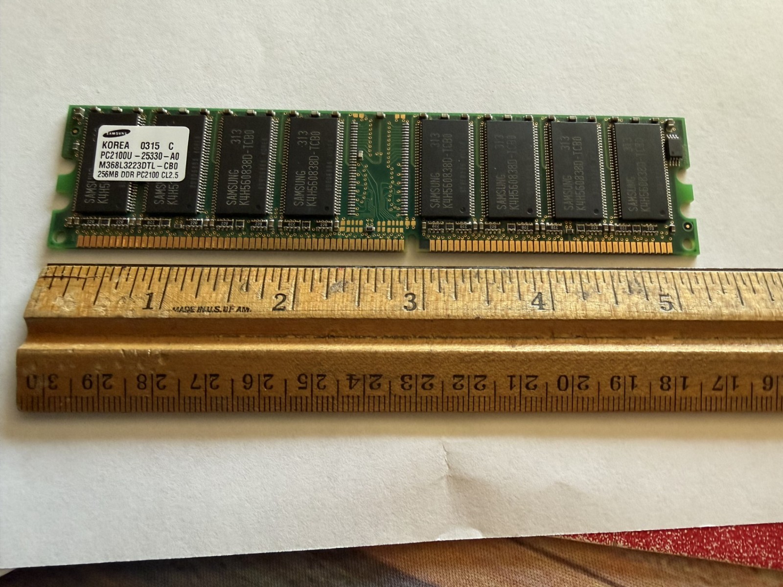 Samsung PC2100U 256MB DDR SDRAM Memory 