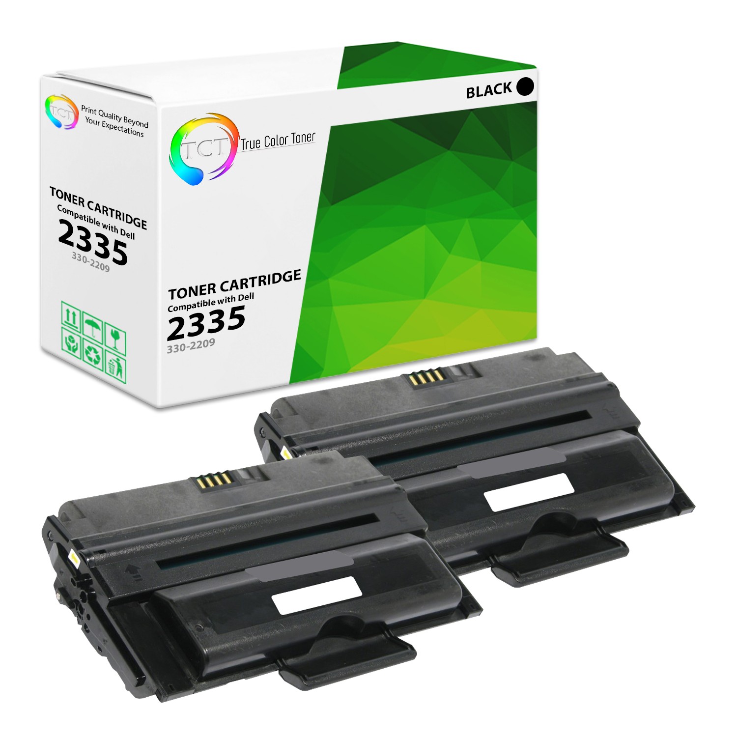 TCT 2PK 330-2209 HX756 NX994 Black Toner Cartridge For Dell 2335 2335dn 2355dn