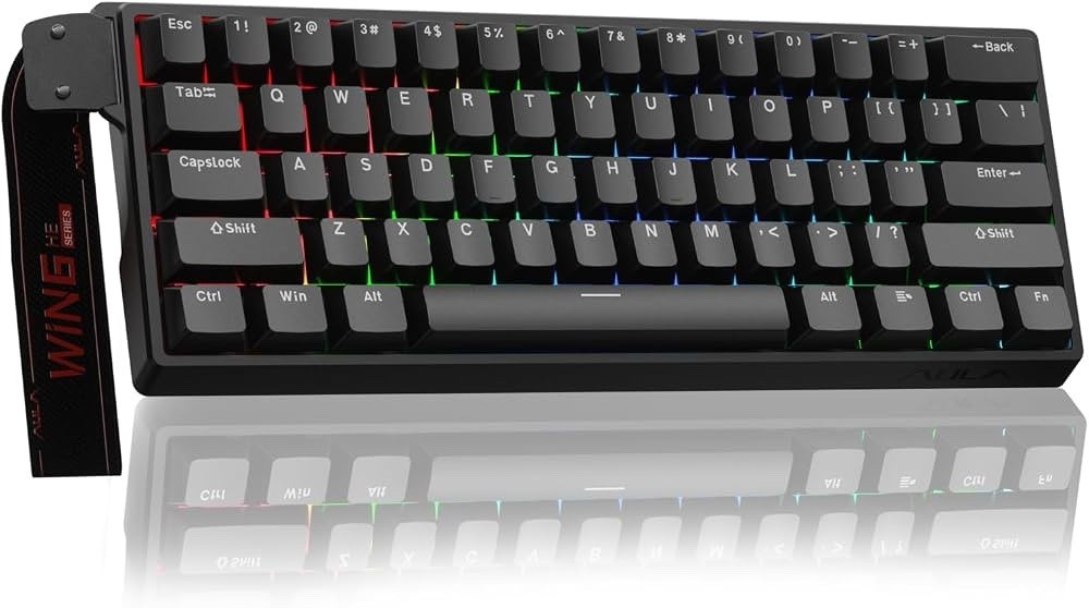 Aula WIN60 HE 60% Mechanical Wired Illuminated Keyboard Black English QWERTY