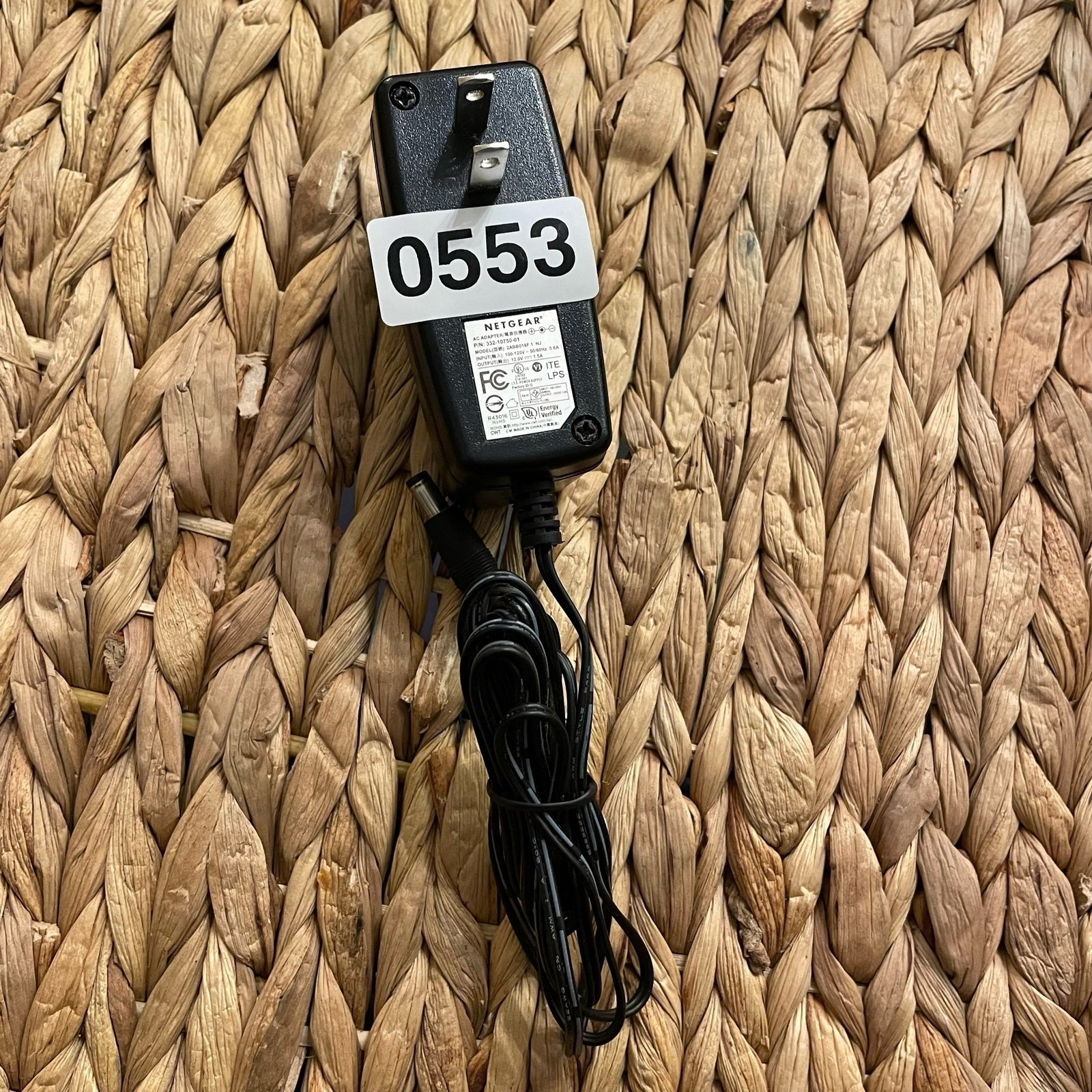 ✅Netgear AC Adapter 12V 1.5A Power Supply 2ABB018F 1 NJ 332-10750-01#️⃣ 0553