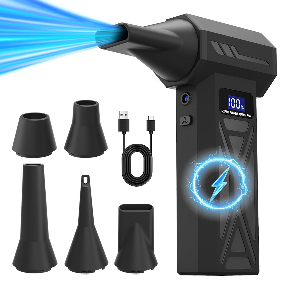 Air Blower 130000RPM Electric Air Duster Super Power Turbo Fan for Keyboard, Car