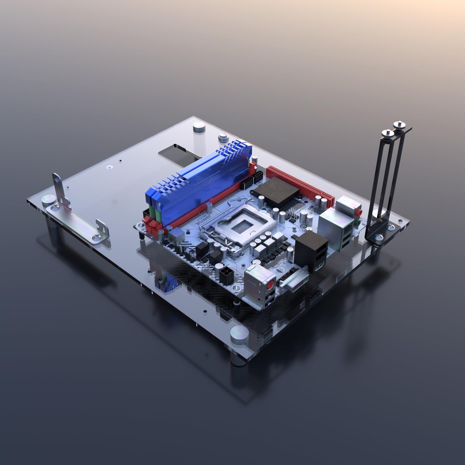DIY Acrylic Open Frame PC Case for ITX Motherboards – Gaming & Test Bench Rac...