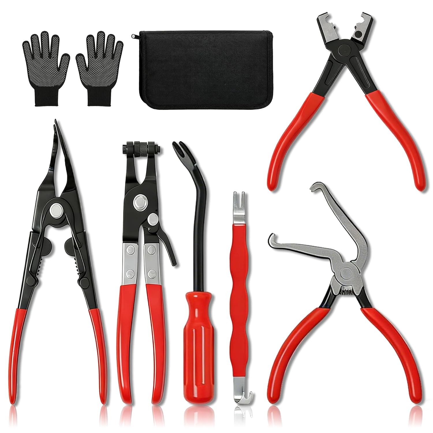 Automotive Disconnect Pliers Kit with Electrical Gloves and Pliers Tool Set