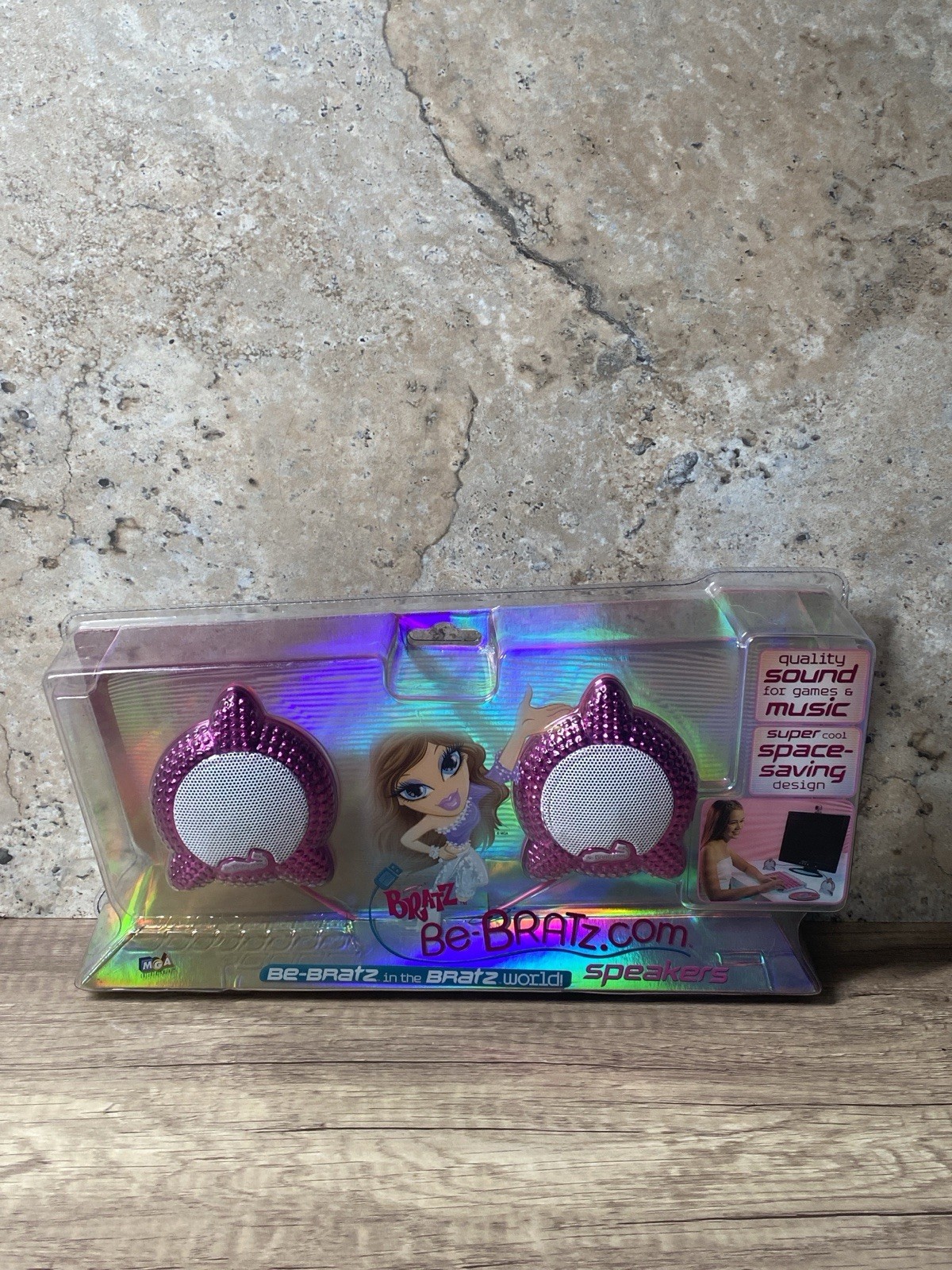 New Pink MGA Entertainment Bratz Franchise Be Bratz Desktop Computer Speakers