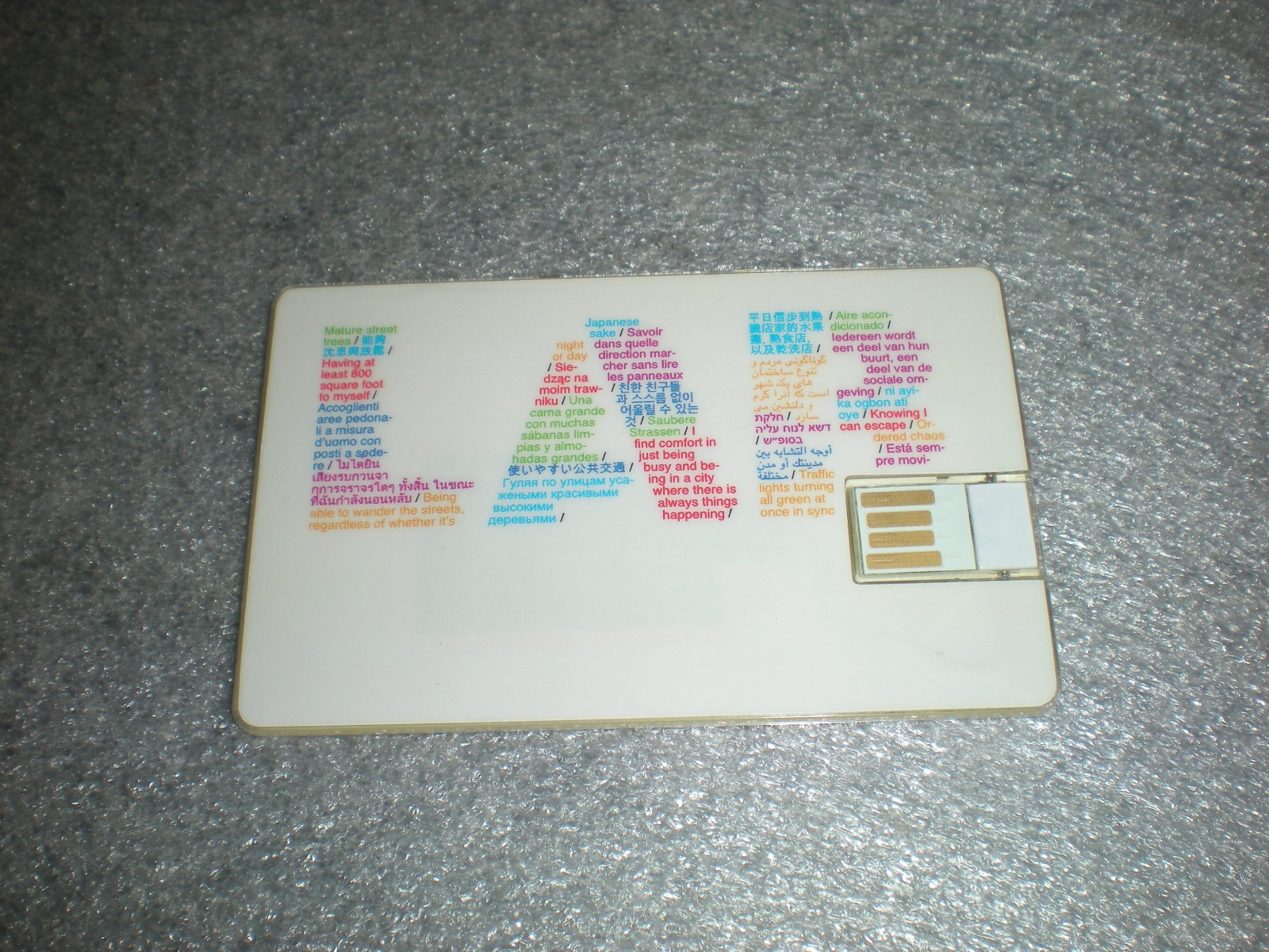 BMW GUGGENHEIM LAB Credit Card Fomat 1GB USB Flash Drive Memory Card