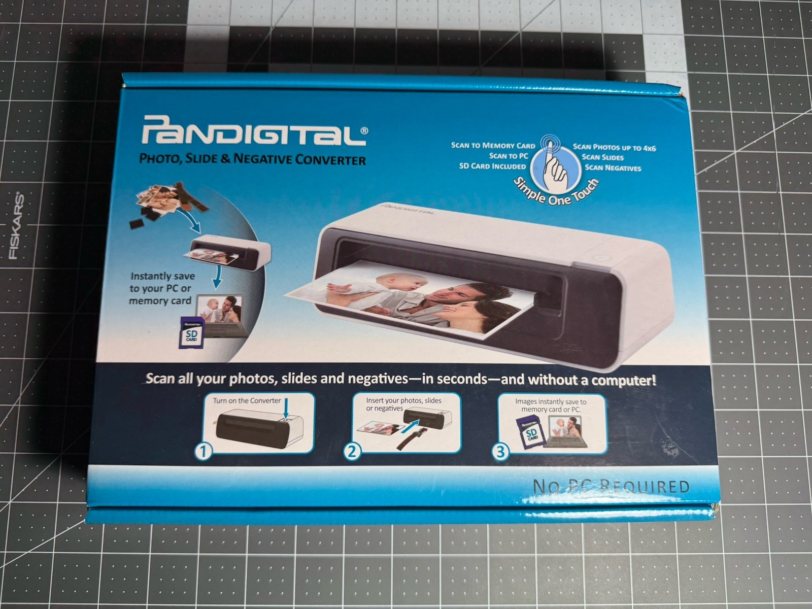 Pandigital One-Touch PANSCN05 4x6 Photo, Slide & Negative No PC Open Box