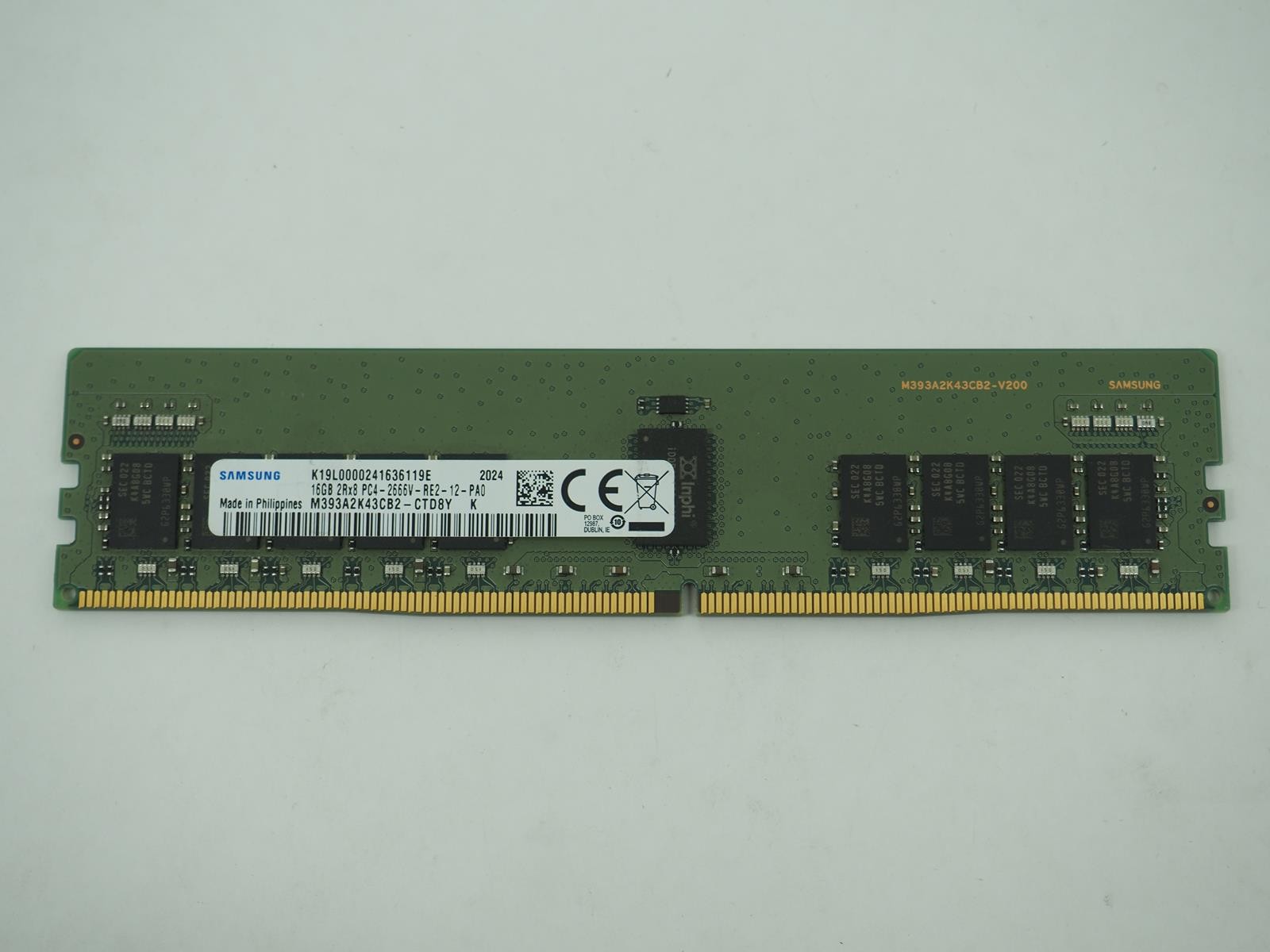 SAMSUNG 16GB PC4-2666V Server Ram / ECC Memory - M393A2K43CB2 -CTD8Y