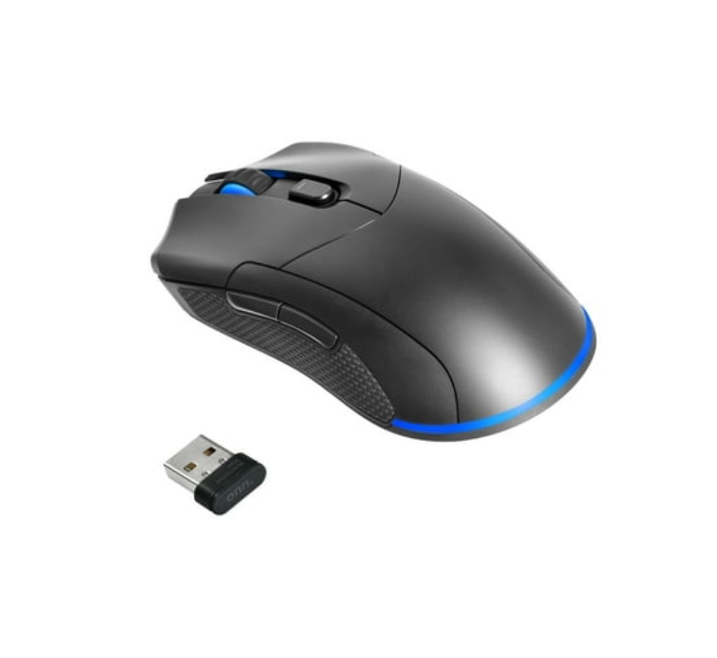 New onn. Rechargable Wireless Gaming Mouse w/ LED Lighting