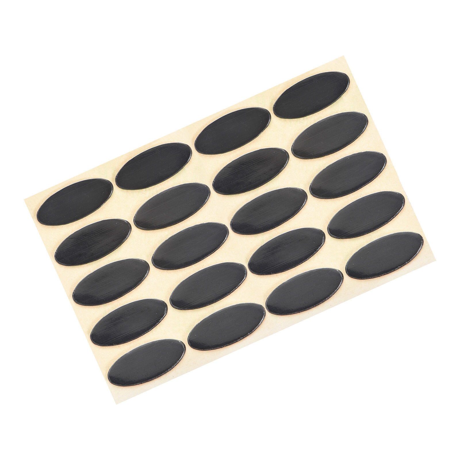 Oval Mouse Feet Pads 0.7mm for Gaming Mouse Feet Replacement Black 20 Pcs