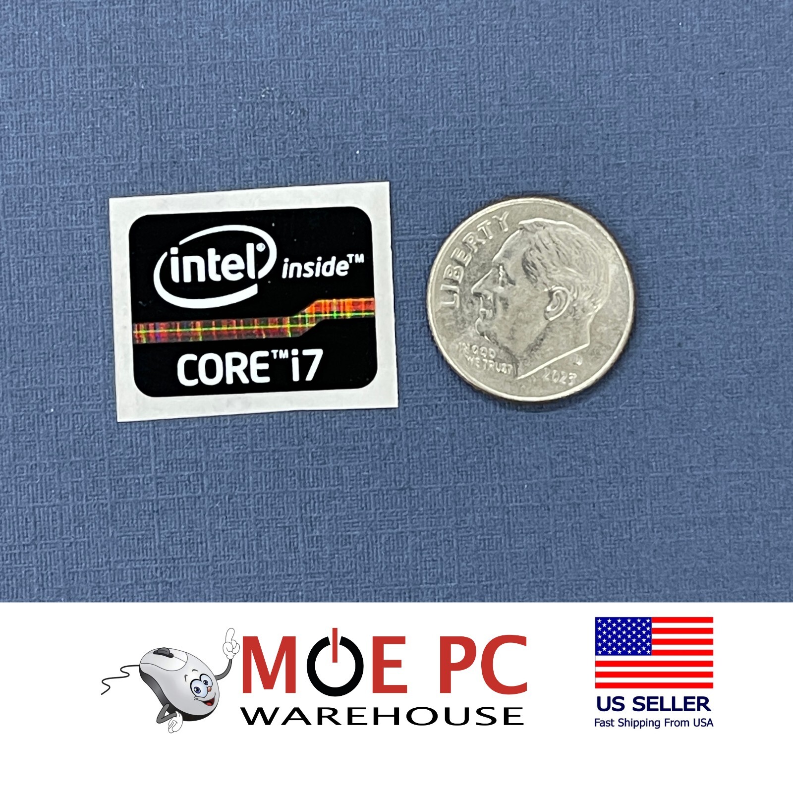 Laptop Intel Core i7  GEN Sticker 21x15.5mm Black New & Genuine USA SELLER