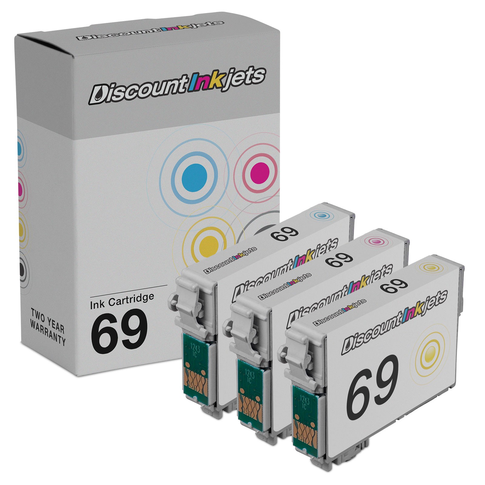 3PK T069 Reman COLOR Ink Cartridge for Epson T069 Stylus NX11 nx415 nx410 cx8400