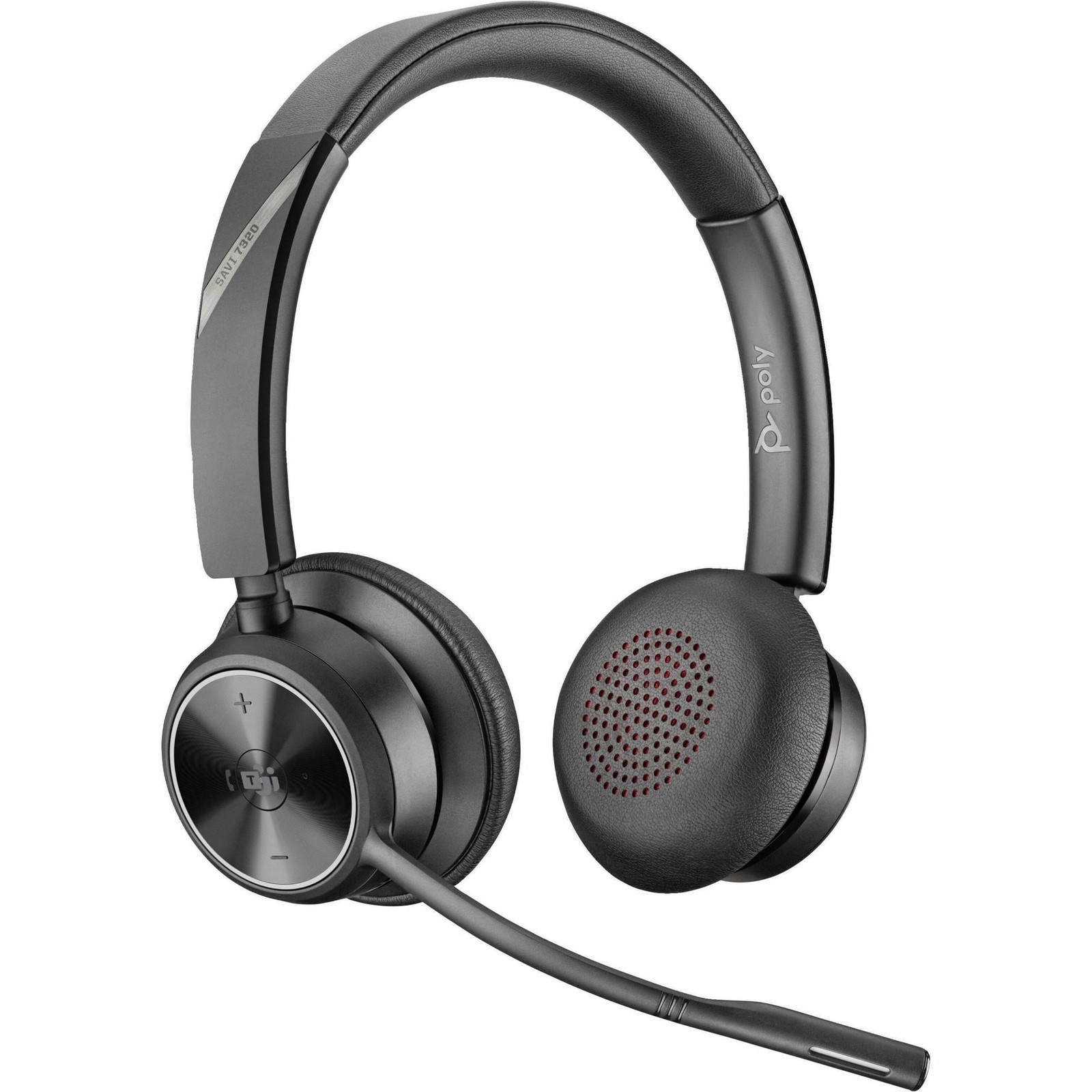 Poly Savi 7320 Stereo DECT Headset Microsoft Teams Certified Noise-Cancelling