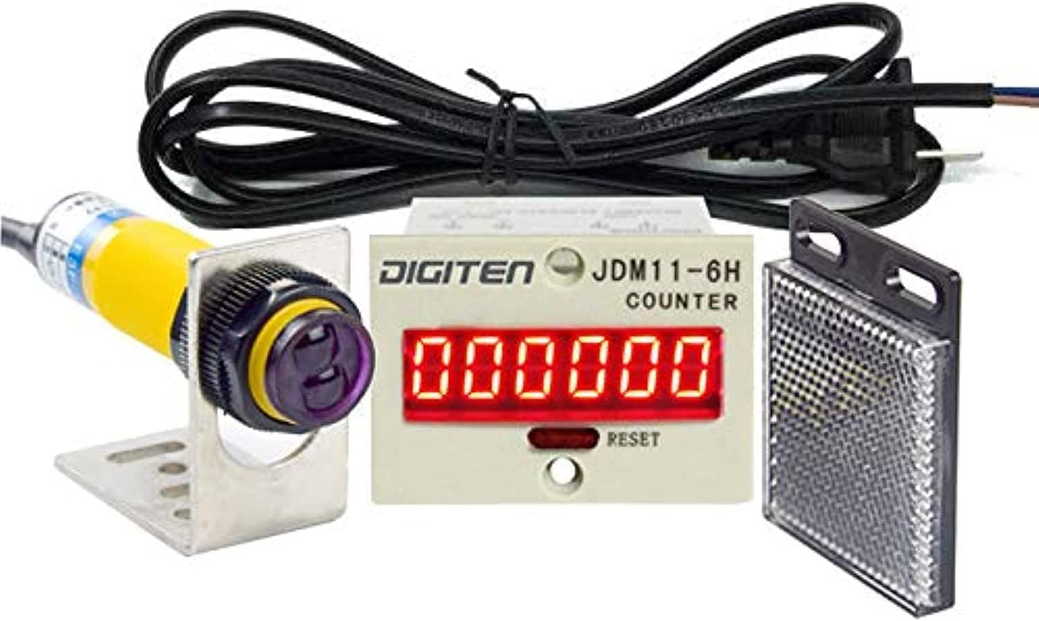 0-999999 Digital LED Counter +Photoelectric Switch Sensor +Reflector Automati...