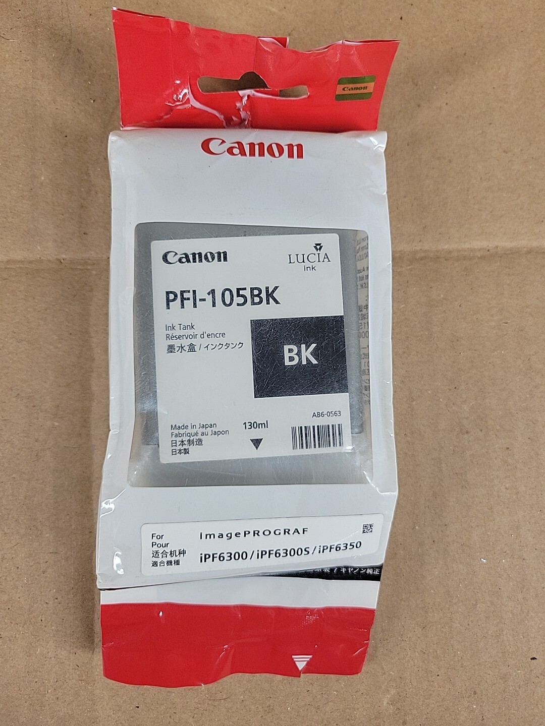 New OEM GENUINE CANON PFI-105BK IMAGEPROGRAF IPF6300 INK BLACK 