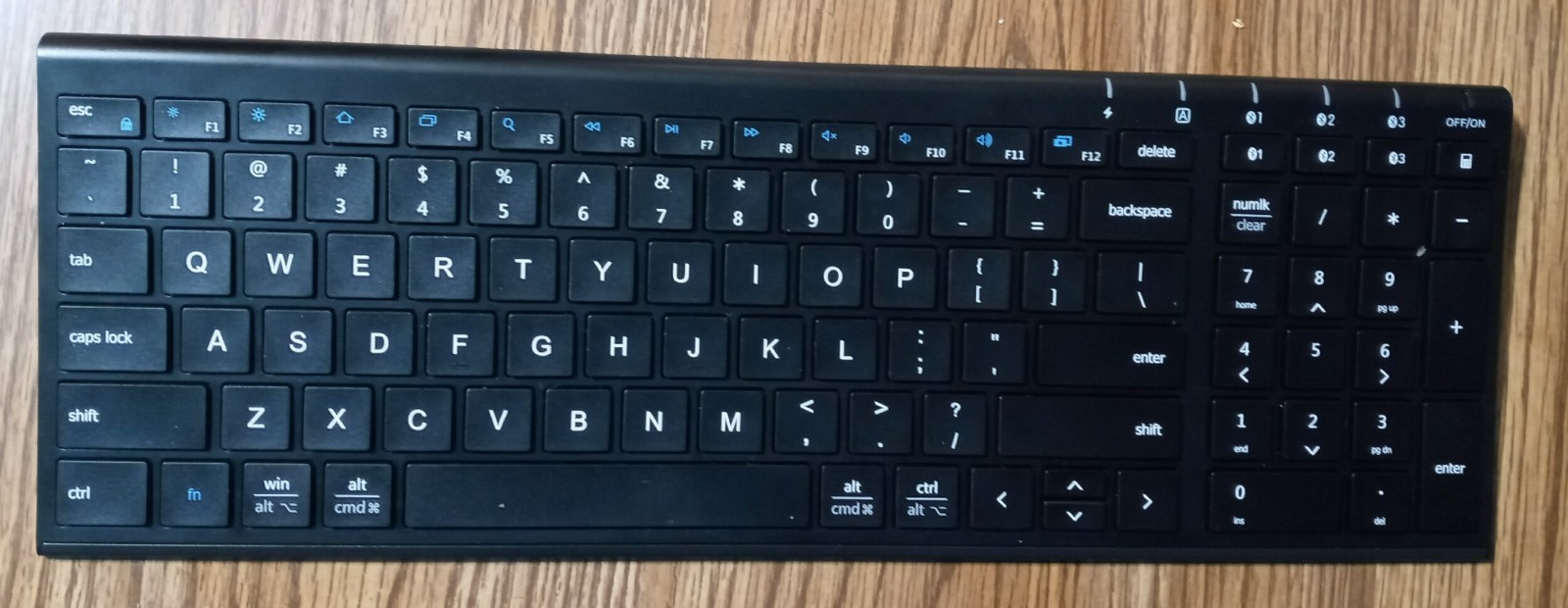 Rechargeable iClever BK10 Bluetooth Keyboard Bluetooth 5.1 Multi Device Keyboard