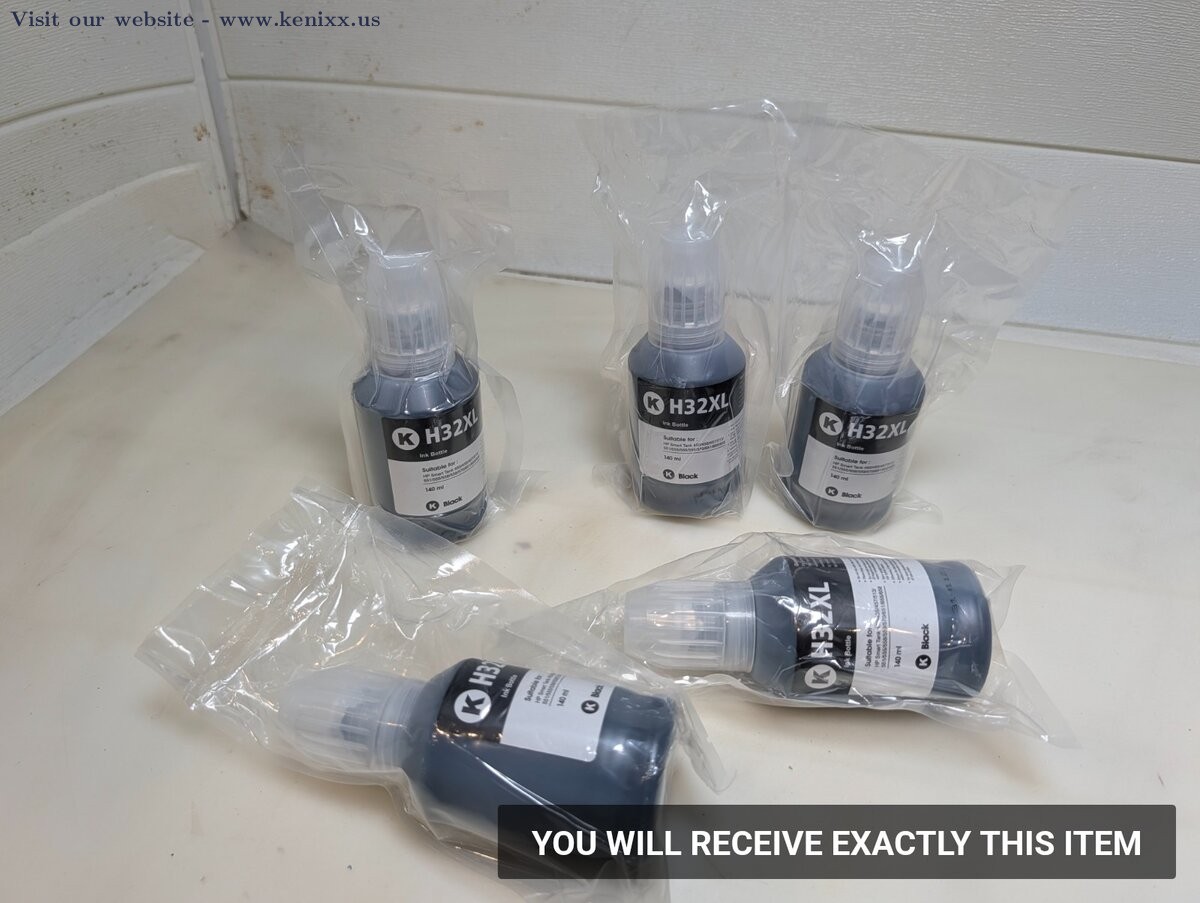 Refill Ink H32XL 5 Lot   New Bottle & A 1/2 Bottle See Description & Images