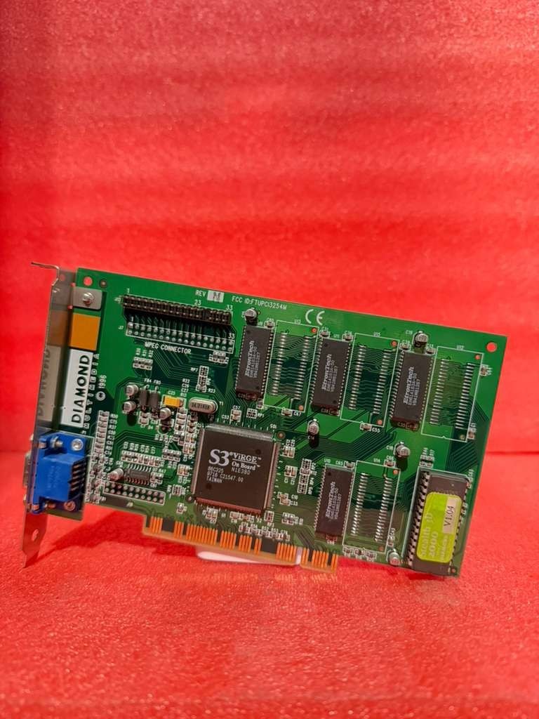 Diamond Stealth 3D 2000 S3 ViRGE PCI 2MB Video Card VGA 23030220-105 Retro PC