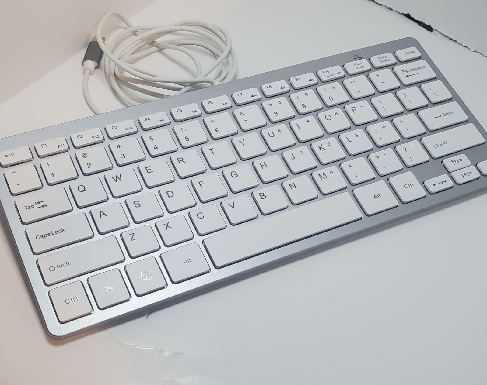 Powboro 2021 Upgraded PC Computer Laptop Mini USB Wired Keyboard for Mac and Win