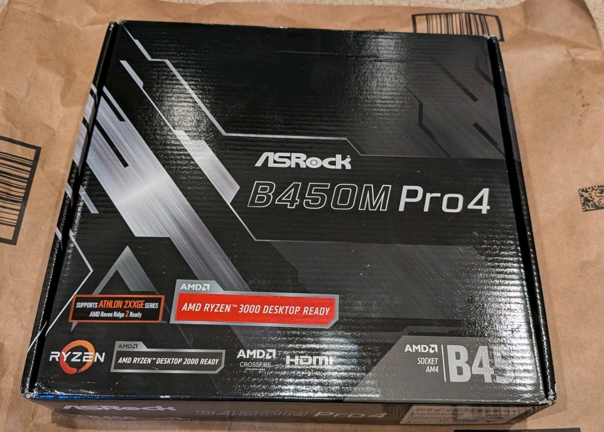 New ASRock B450M Pro4 AMD AM4 DDR4 Motherboard HDMI Micro ATX