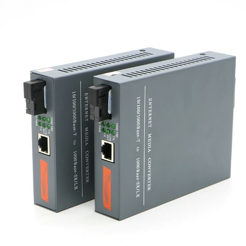 1 Pair HTB-GS-03 A/B Gigabit Fiber Optical Media Converter 1000Mbps Single Mode