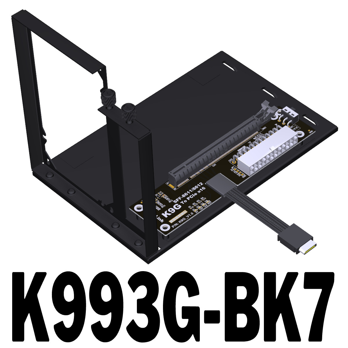 ADT-Link m.2 PCIe 5.0 x4 to PCI express x16 eGPU Adapter K993G+BK7+ADT-F4Q 50cm