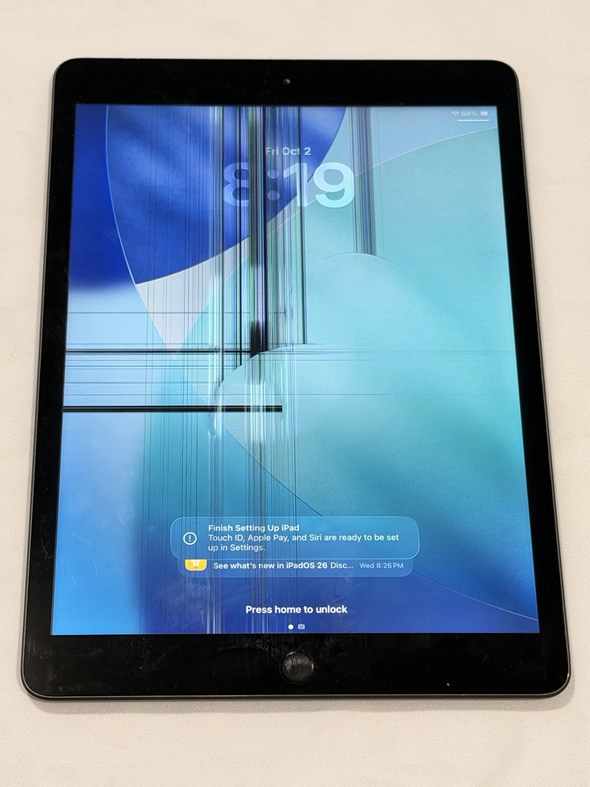 Apple iPad 9th Gen 10.2” 64GB Wi-Fi A2602 Tested Reset