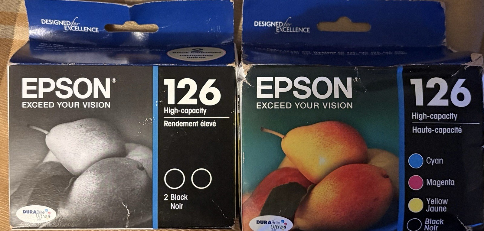 Genuine Epson 126 High Capacity Ink 6 Pack Black Cyan Magenta Yellow OEM