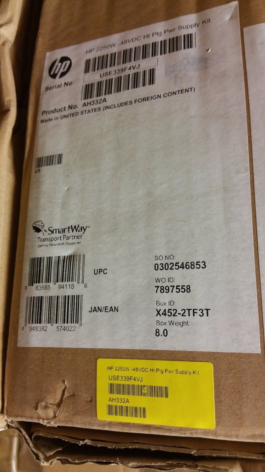 AH332A HP 2250W POWER SUPPLY FOR C7000 NEW SP701