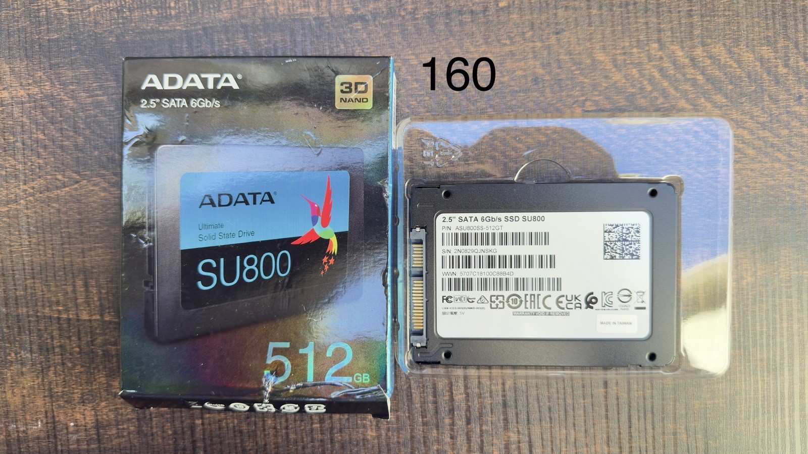 ADATA Ultimate SU800 512GB 2.5" SATA III 6Gb/s  SSD  health 100%, usage 0 hour