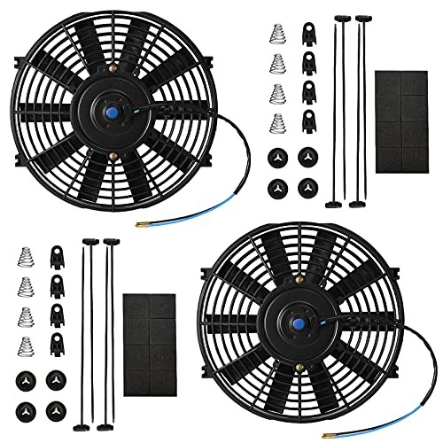 Upgraded Radiator Cooling Fans, Universal High Performance 10" 2Pcs-10 inch 2