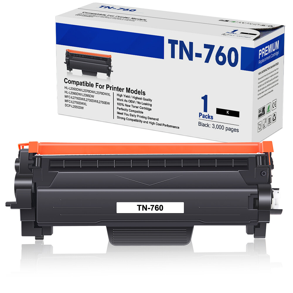 TN760 Toner Cartridge for Brother TN730 HL-L2395DW MFC-L2710DW DCP-L2550DW lot