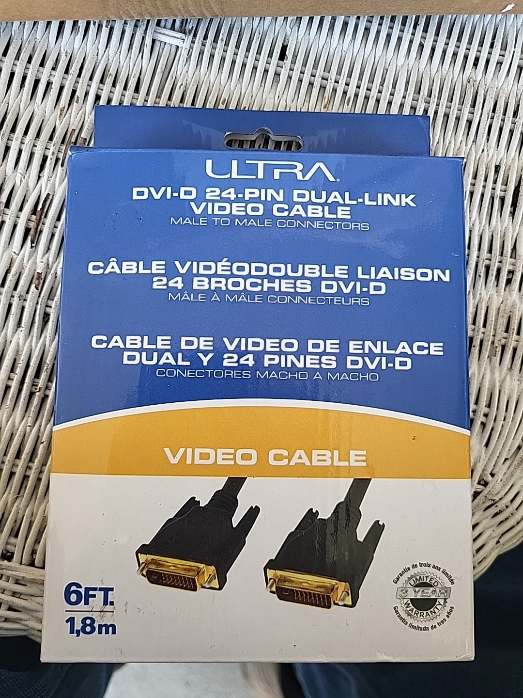ULTRA 6/10/15/25ft Digital Video DVID To DVI-D 24+1 Pin Dual Link Cable, Full HD