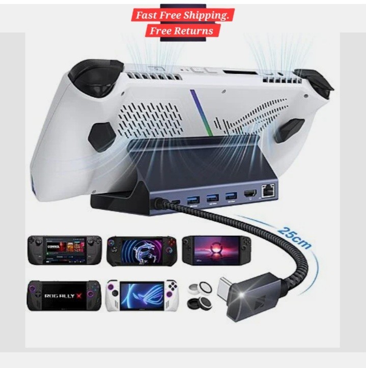 iVANKY ROG Ally Dock, 8-in-1 Docking Station 4K@144Hz for ASUS ROG Ally X/Valve